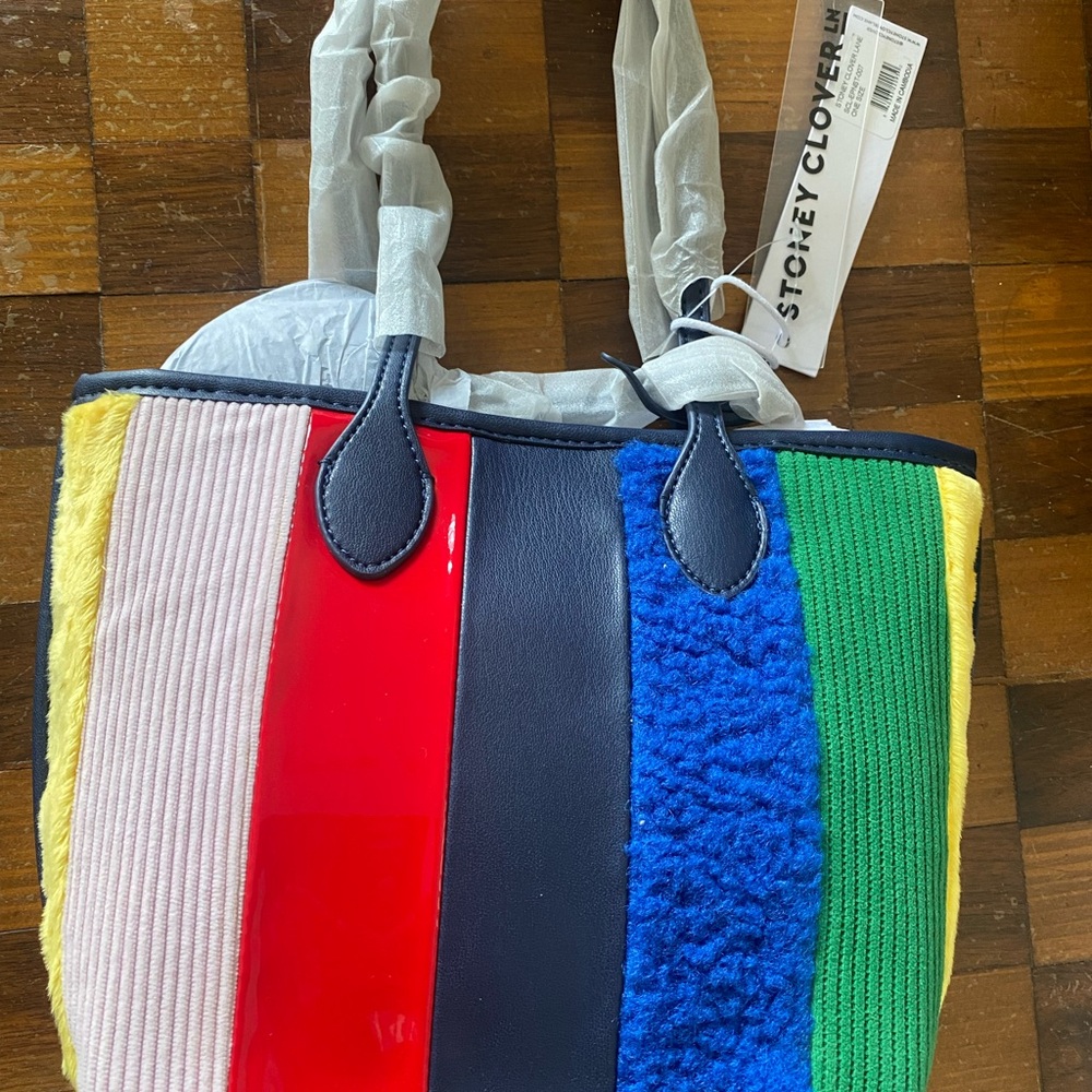 Stoney Clover Lane Colorful Striped Tote - Picture 5 of 5